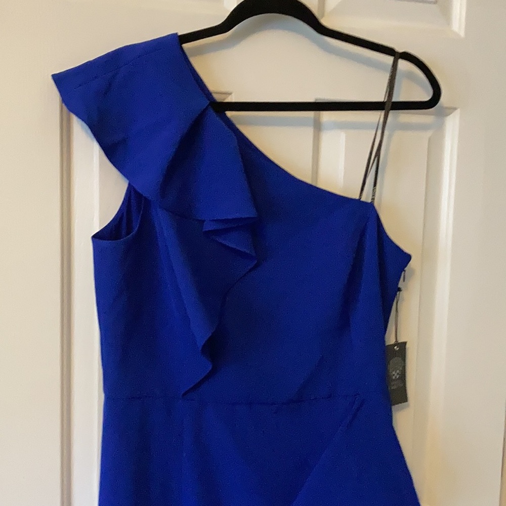 Vince Camuto one shoulder ruffle hight low nwt size 16 - Picture 2 of 4